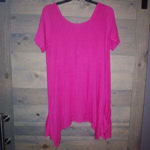 Flowy Pink Dress with Pockets